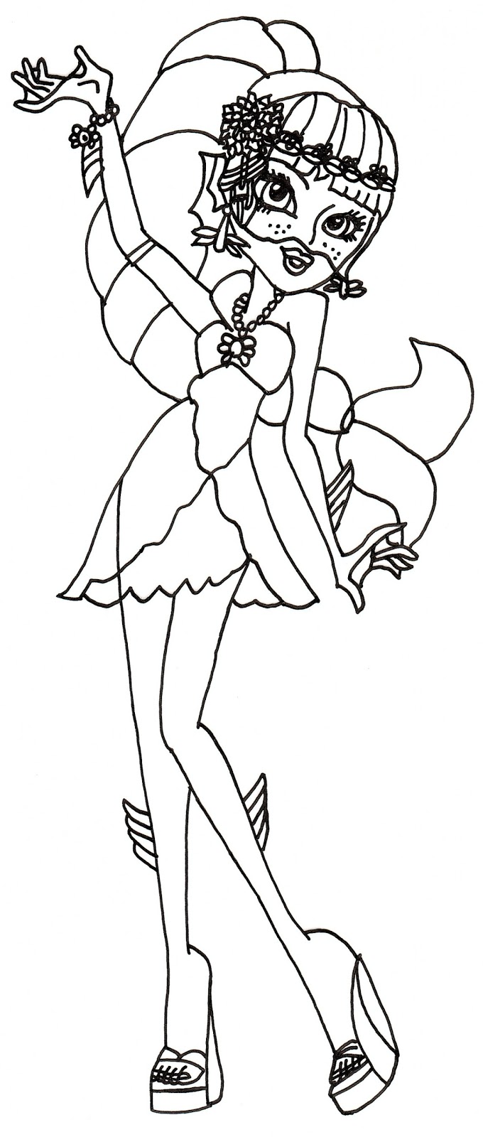 680x1600 Free Printable Monster High Coloring Pages Lagoona Blue 13 Wishes