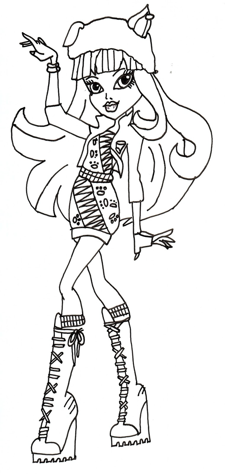 761x1600 Monster High 13 Wishes Coloring Pages