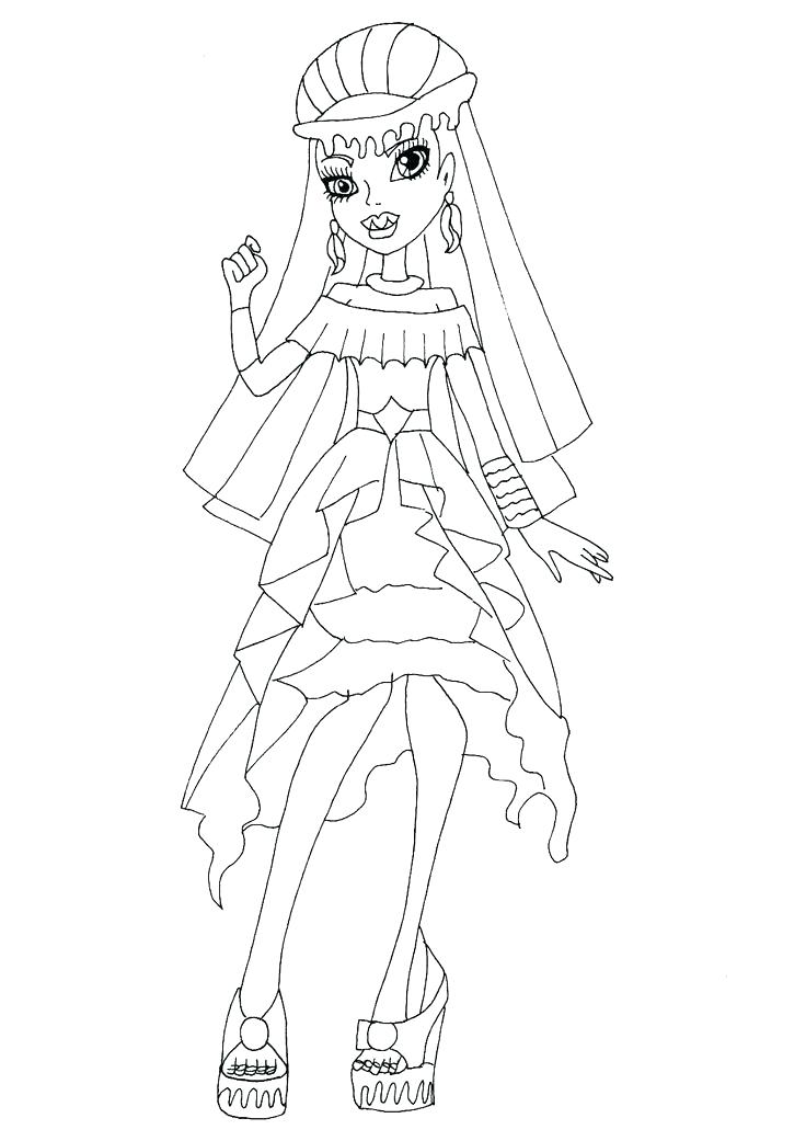 736x1041 Monster High Boo York Catty Noir Coloring Pages Monster High
