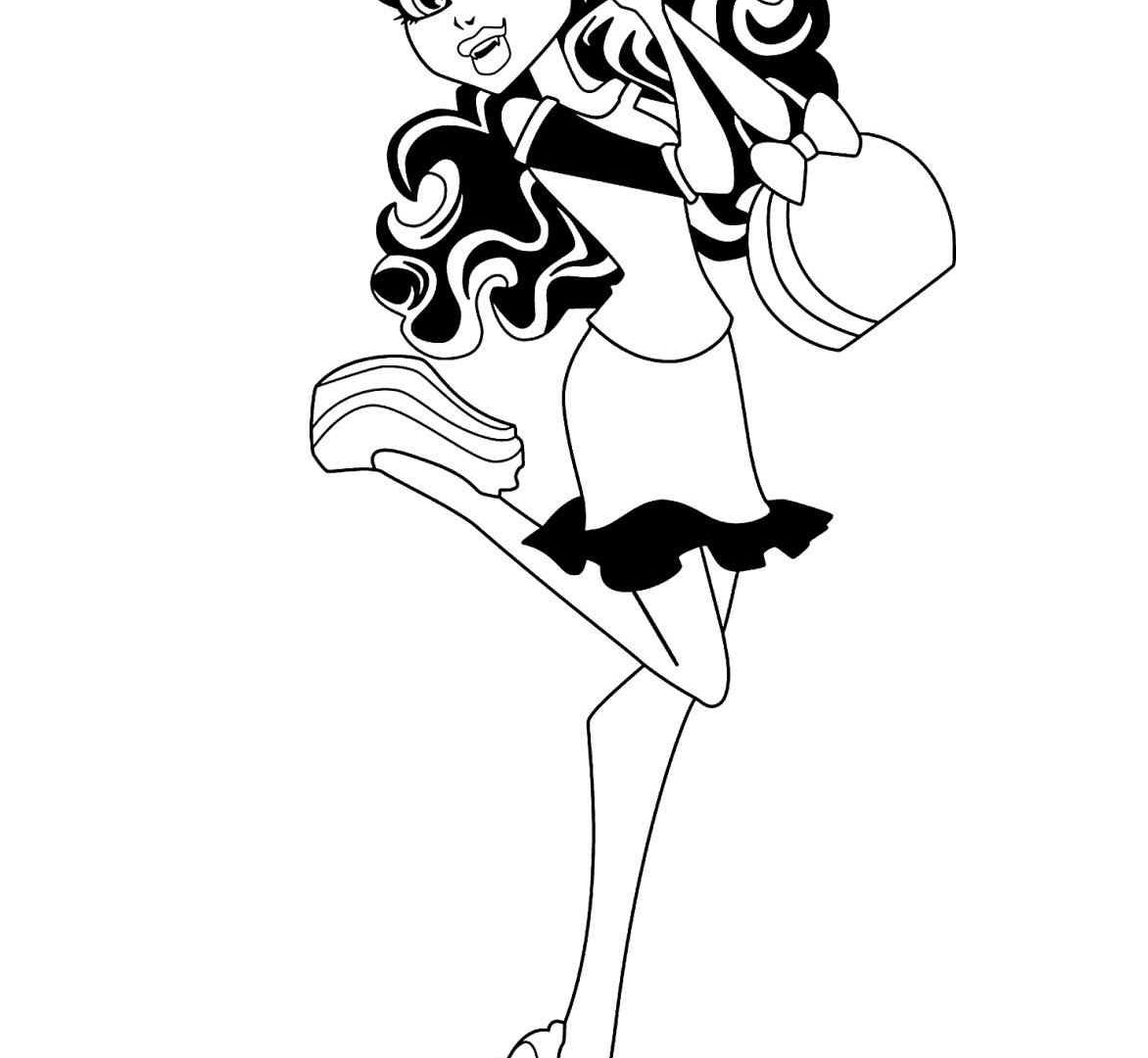 1172x1080 Best Monster High Images On Coloring Sheets Catty Noir