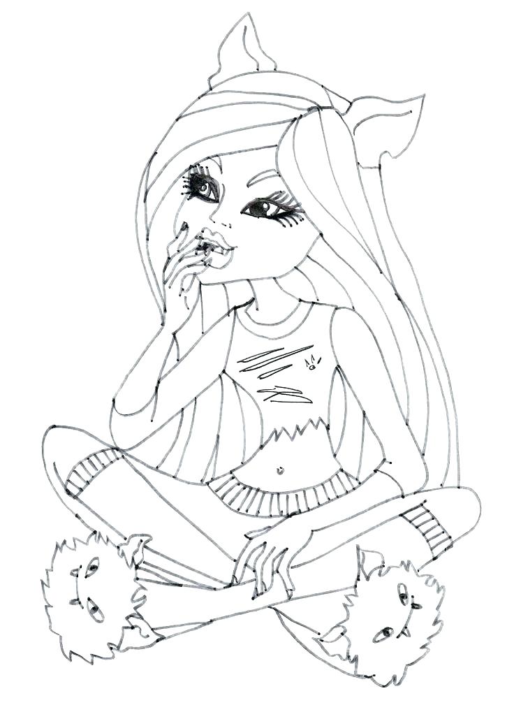 736x1029 Monster High Catty Noir Coloring Pages Monster High Coloring Page