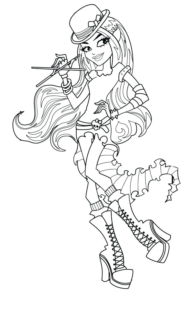 665x1086 Monster High Catty Noir Printable Coloring Pages Free Boo Page