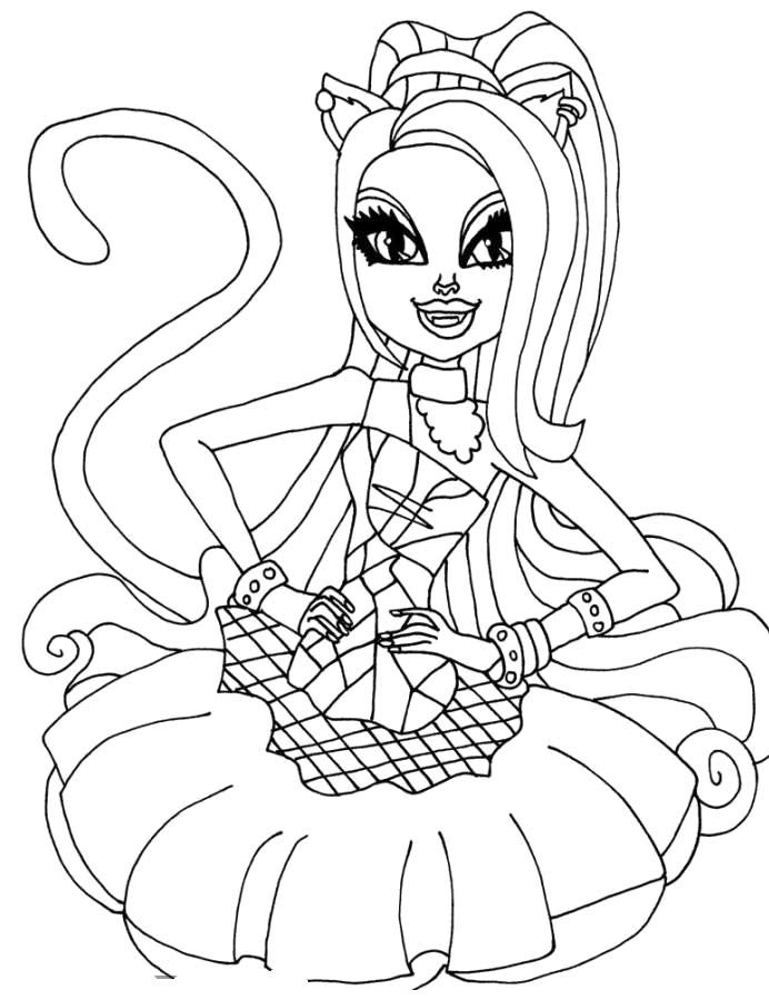 692x900 Monster High Catty Noir Colouring Pages Coloring Pages For Kids
