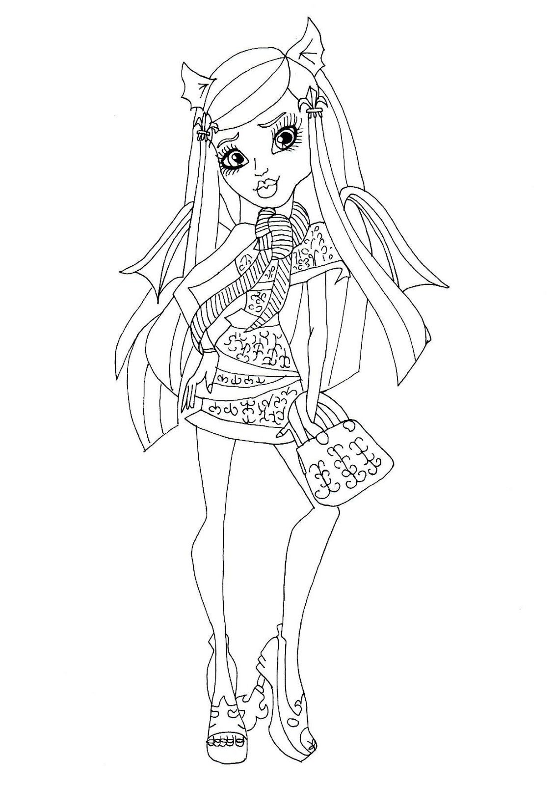 1131x1600 Monster High Rochelle Goyle Monster High Coloring Pages