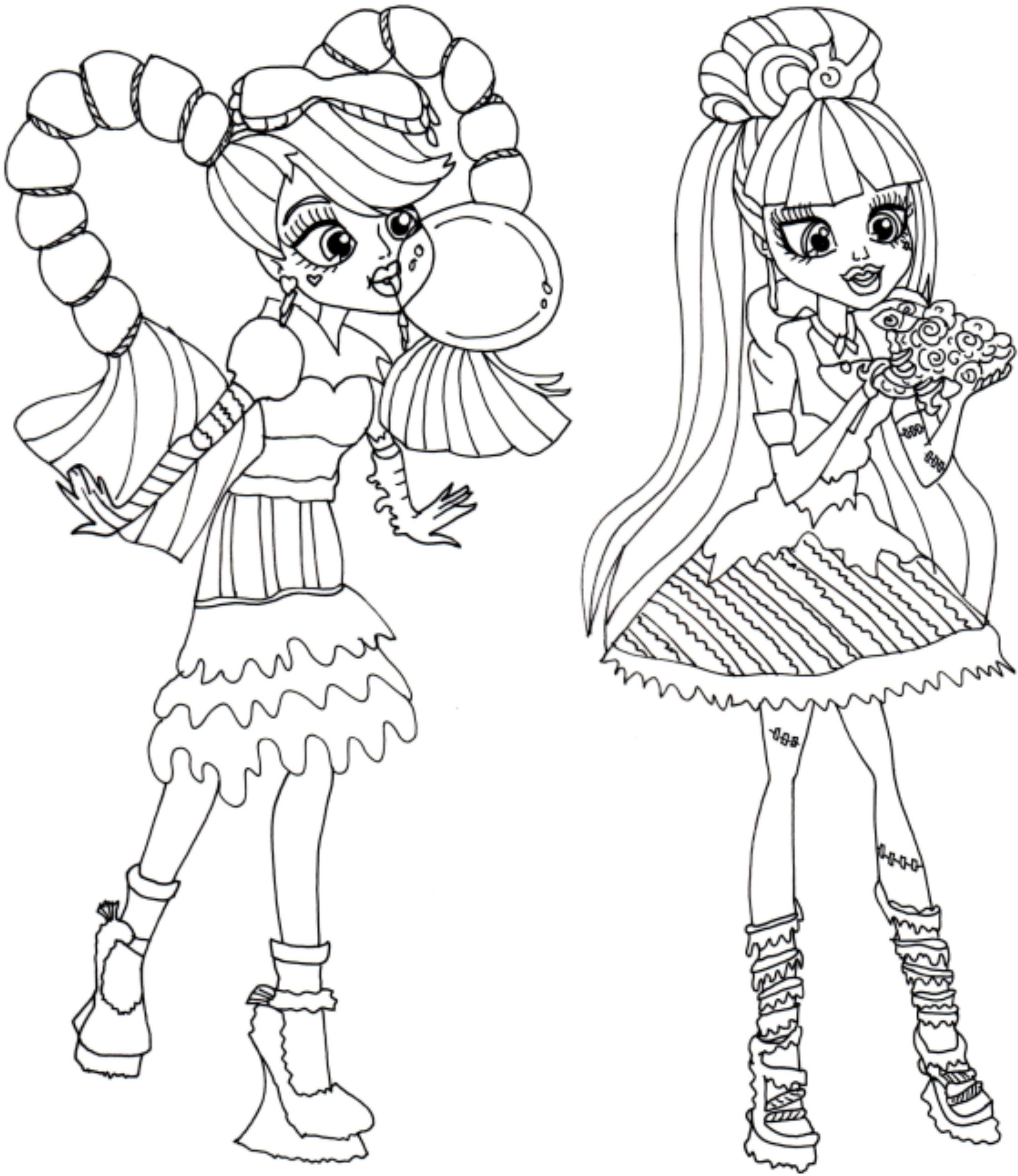 2551x2948 Coloring Pages Of Monster High Characters