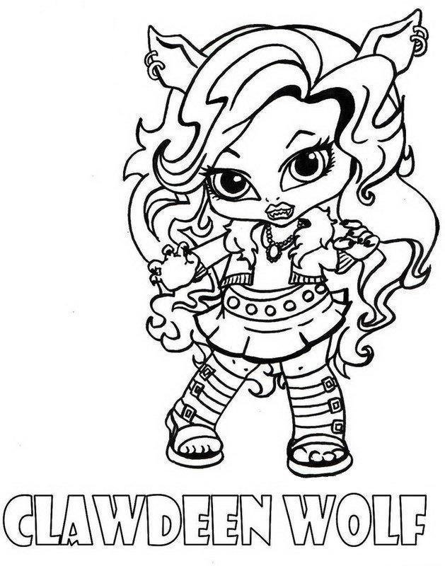 Monster High Clawdeen Coloring Pages