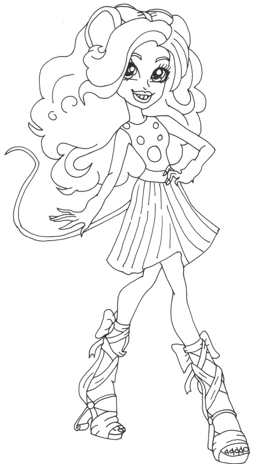 885x1600 Coloring Pages For Girls Monster High Clawdeen Boo York In Good