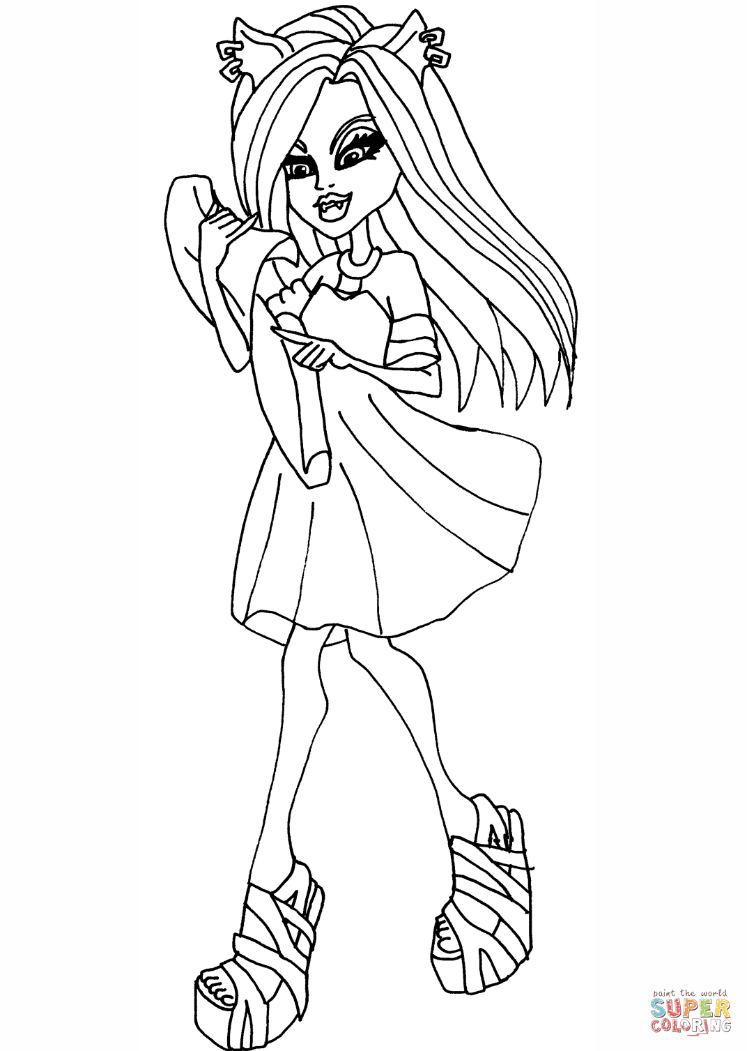 1072x1507 Monster High Clawdeen Super Coloring 2 Color Monster High