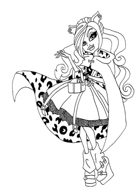 550x765 Beautiful Clawdeen Wolf Coloring Page Printables
