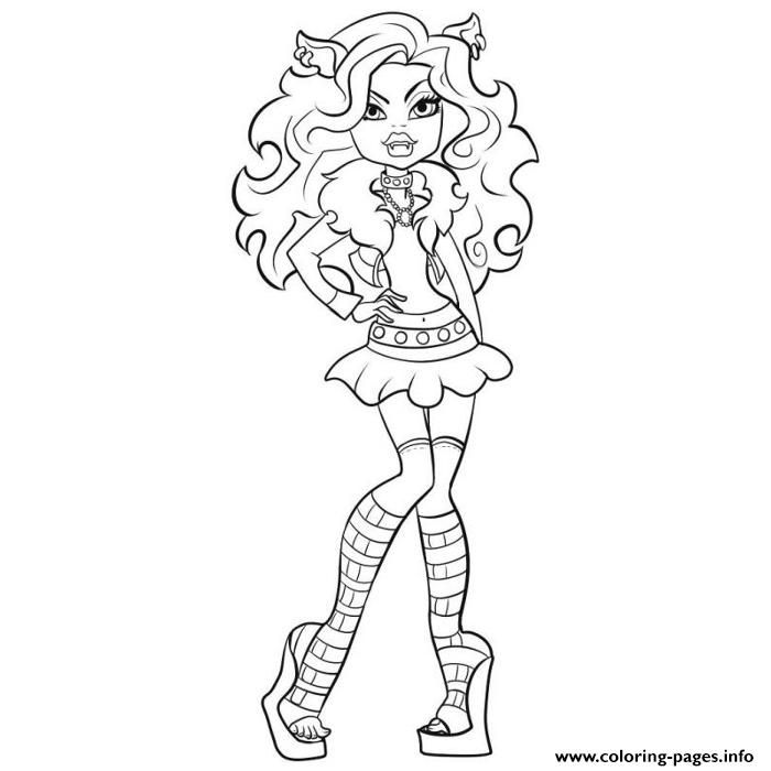 700x700 Print Monster High Clawdeen Wolf Coloring Pages 2 Color