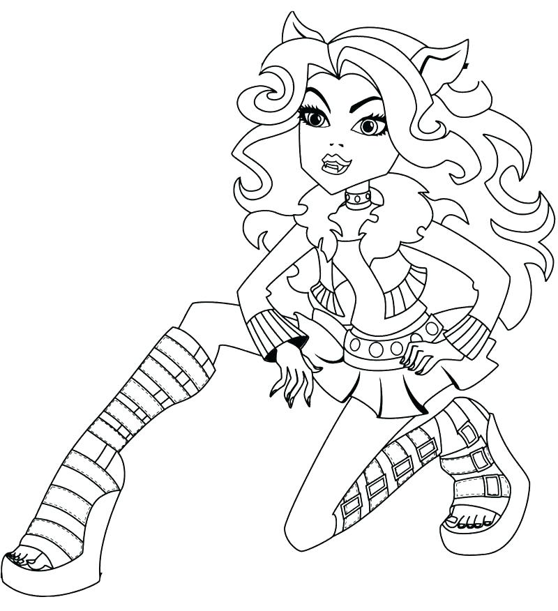 800x876 Clawdeen Coloring Pages Monster High Coloring Pages Wolf Clawdeen
