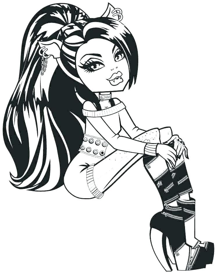 746x940 Clawdeen Coloring Pages Monster High Coloring Pages Wolf Ever