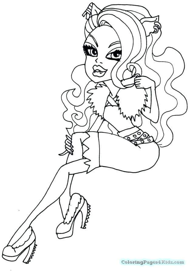 626x892 Clawdeen Coloring Pages Monster High Logo Coloring Pages Monsters
