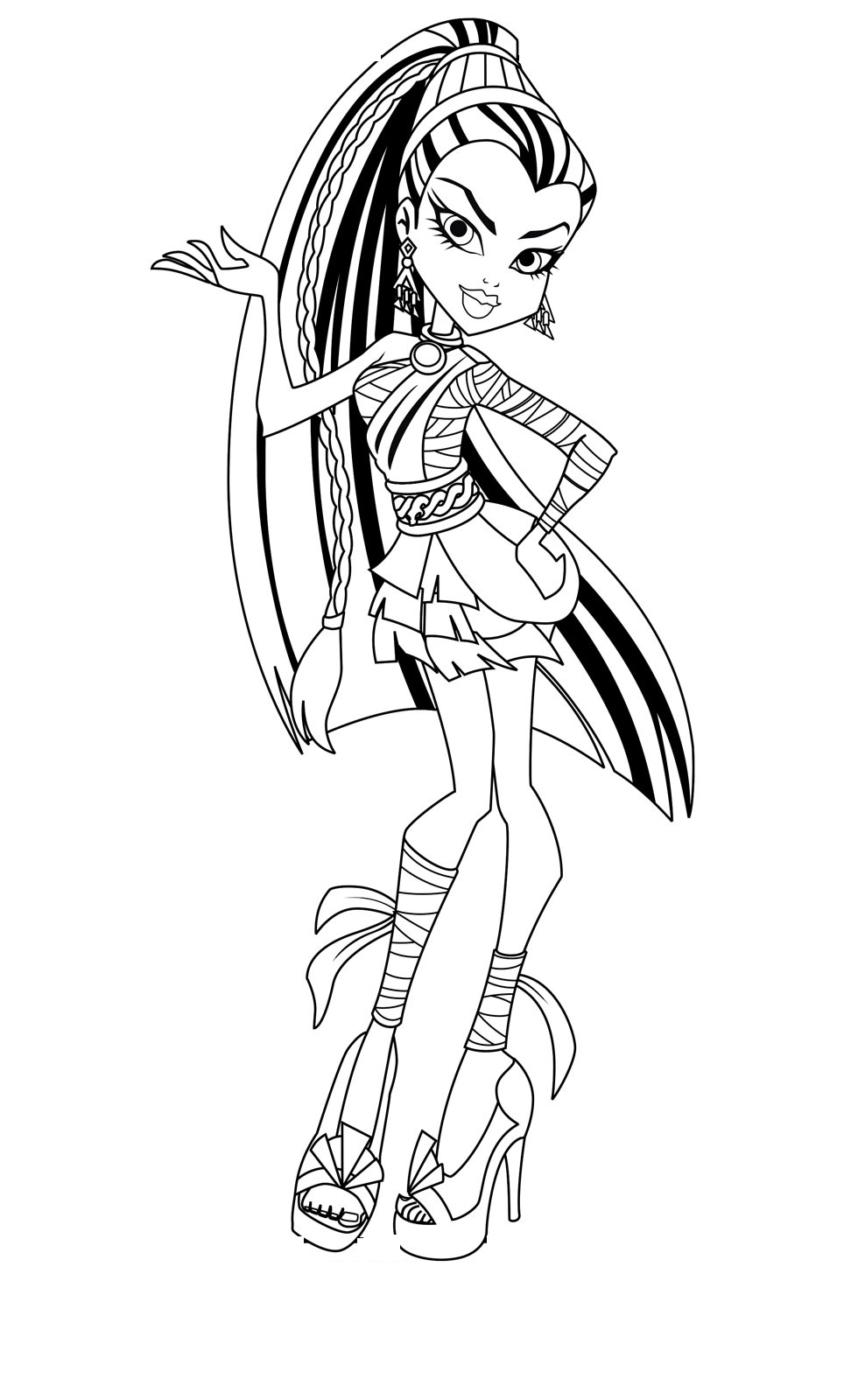 980x1600 Free Printable Monster High Coloring Pages For Kids Molde