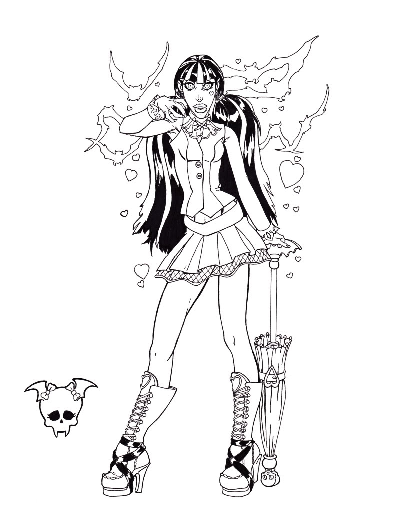 Monster High Coloring Pages All Characters