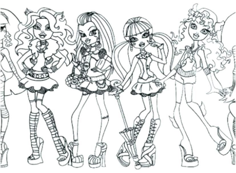 827x609 Monster High Coloring Page Monster High Coloring Page All