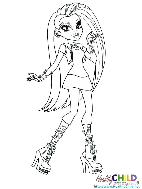 600x796 Monster High Coloring Pages Printable Free Coloring Pages Monster