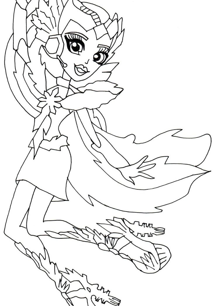 736x1050 Monster High Mattel Coloring Pages There Are Many Character Up