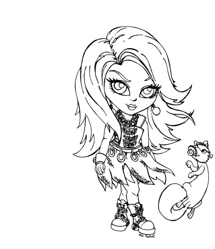 712x824 Baby Monster High Coloring Pages