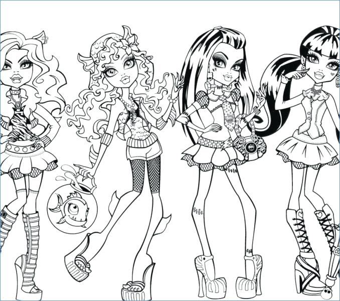 678x600 Monster High Logo Coloring Pages Monster High Coloring Pages Catty