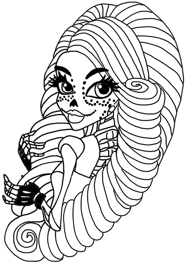 595x842 Monster High Skelita Coloring Pages