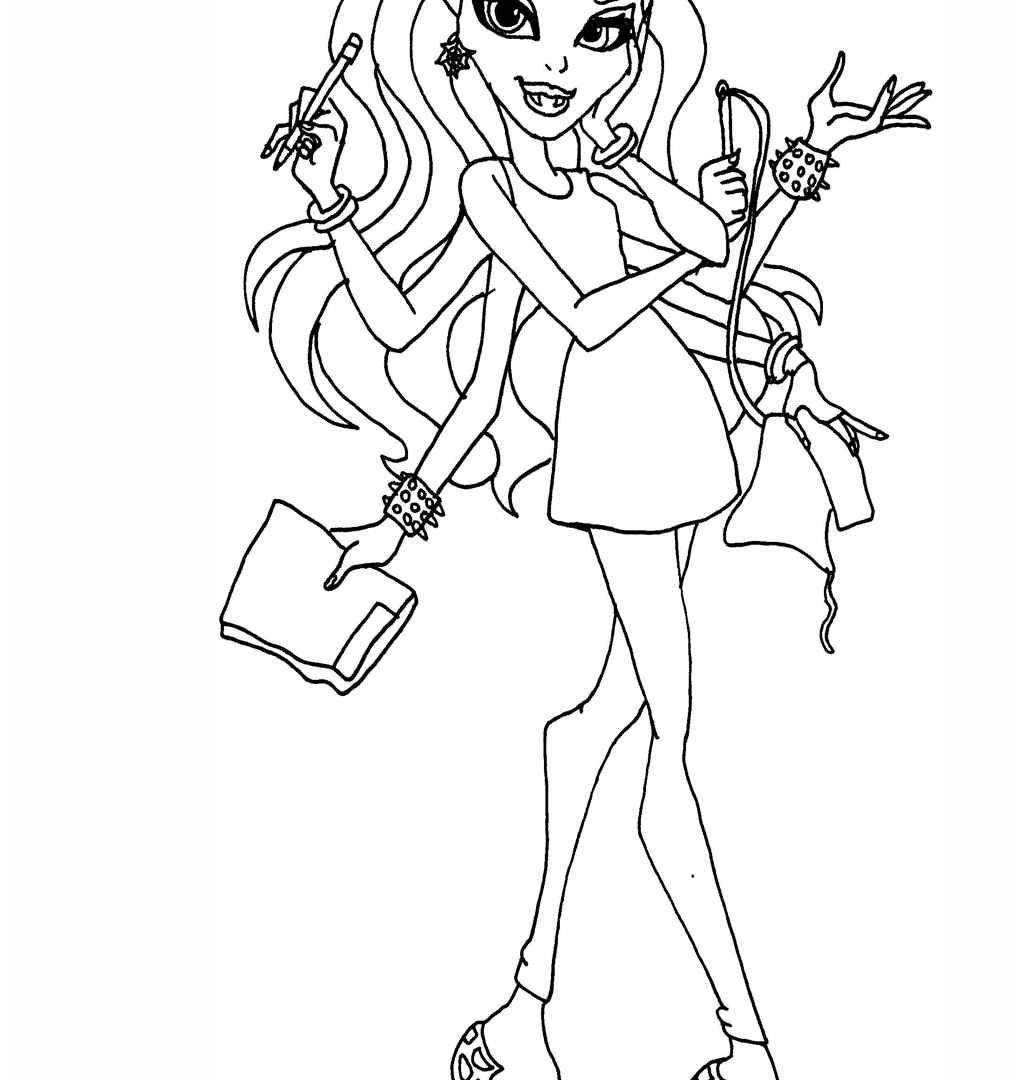 1026x1080 Catty Noir Coloring Page Free Printable Monster High And Friends