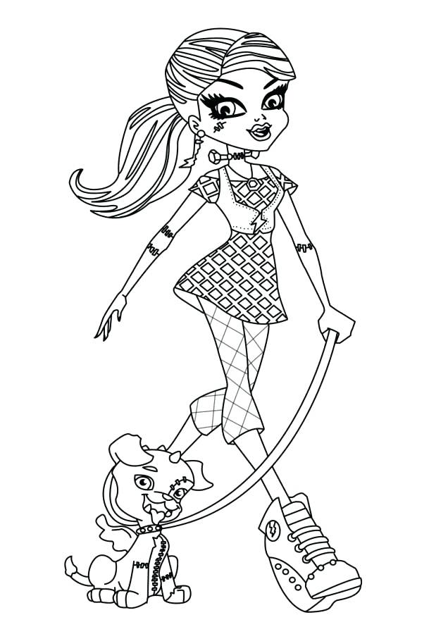 636x900 Monster High Coloring Pages Clawdeen Wolf Cute Coloriage A Frankie