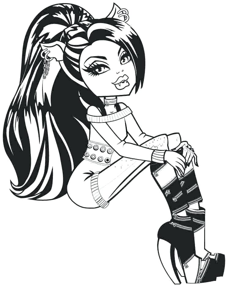746x940 Clawdeen Coloring Pages Monster High Color Page Large Size