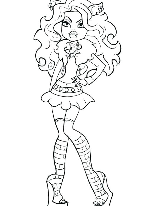 506x701 Monster High Coloring Pages Clawdeen Wolf Scaris Coloring Pages