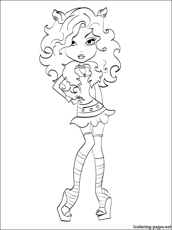 560x750 Monster High Coloring Pages Clawdeen Wolf Wolf Coloring Pages