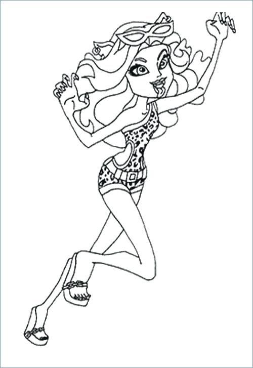 500x727 Monster High Coloring Pages Clawdeen Wolf Wolf Scratch Coloring