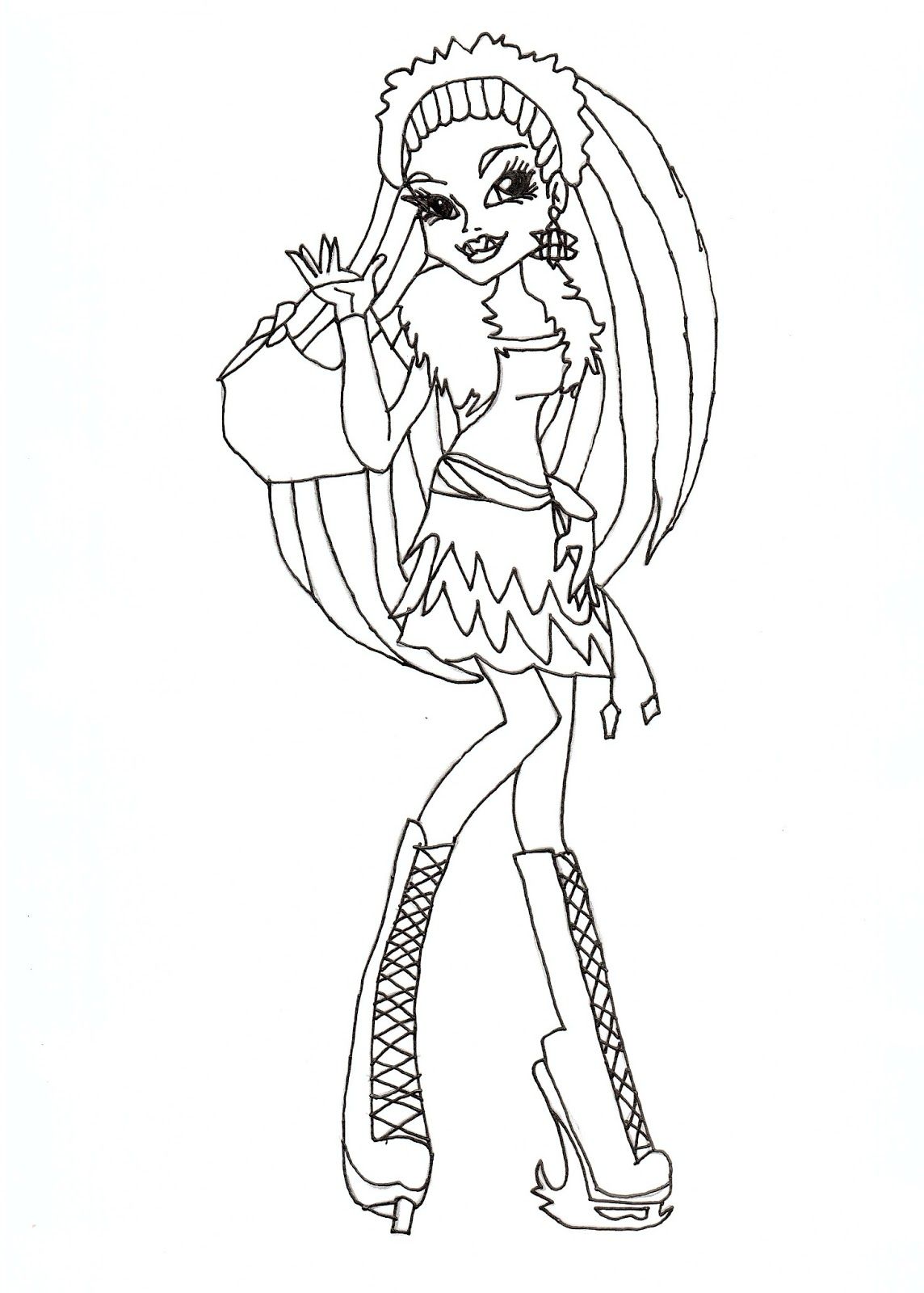 1144x1600 Monster High Coloring Pages Clawdeen Wolf. Coloring Pages