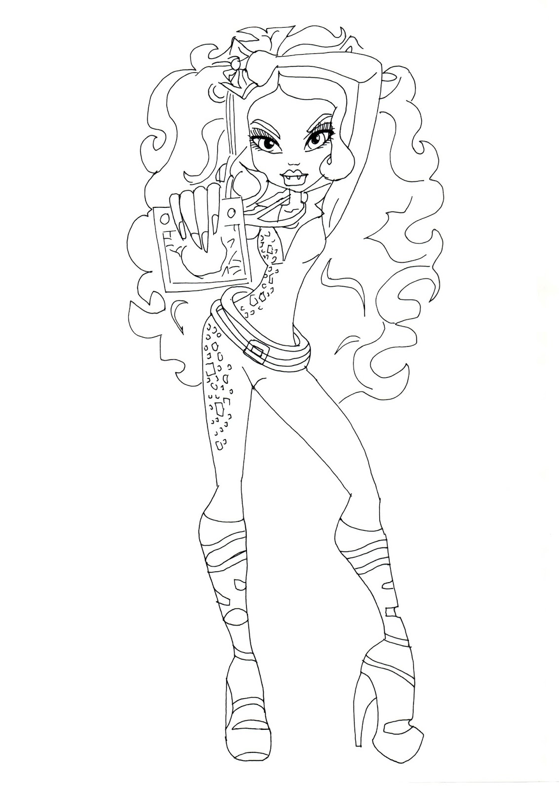 1132x1600 Free Printable Monster High Coloring Pages Clawdeen Wolf Music