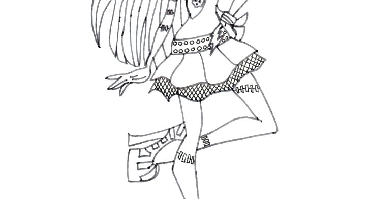 728x393 Frankie Stein Coloring Pages Stein Coloring Page Free Printable