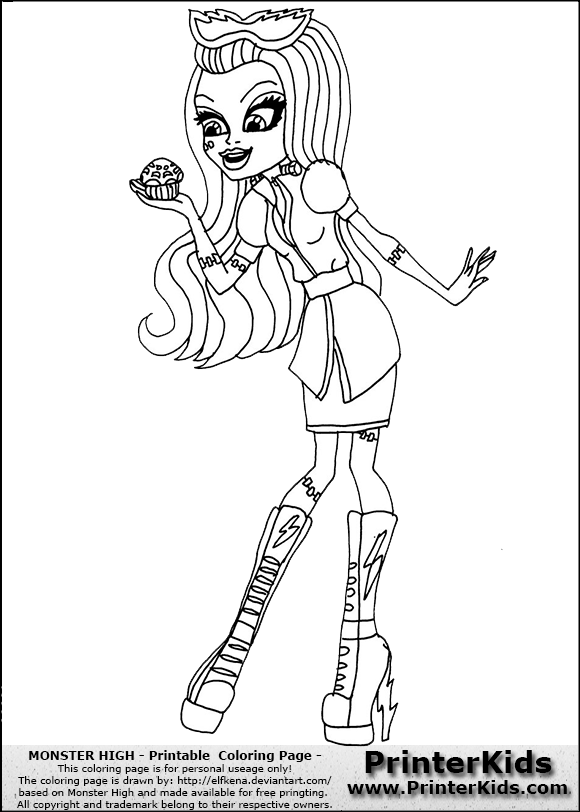 580x812 Monster High Frankie Stein Coloring Page