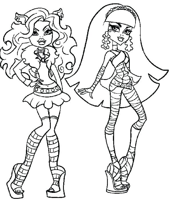 596x705 Monster High Coloring Pages Games Medium Size Of Monster High