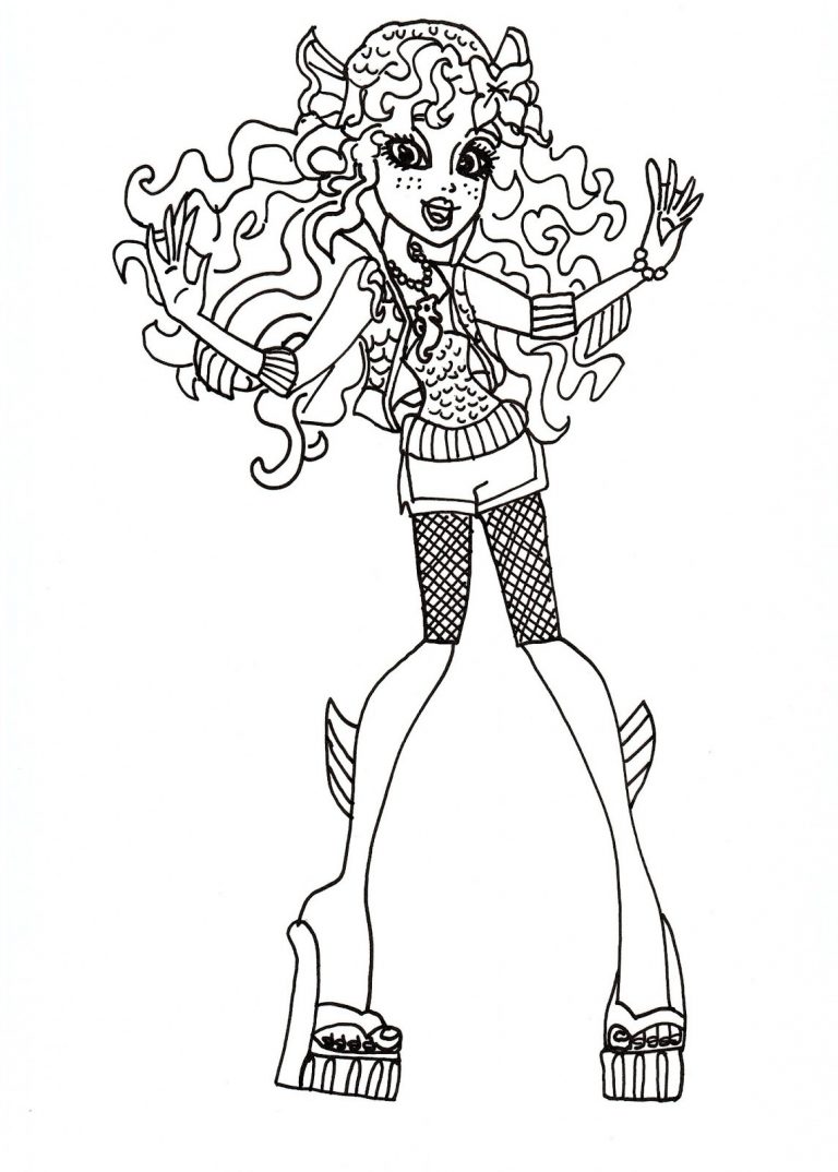 768x1074 Monster High Coloring Pages Cartoon Jr Copy Best Of Lagoona Blue