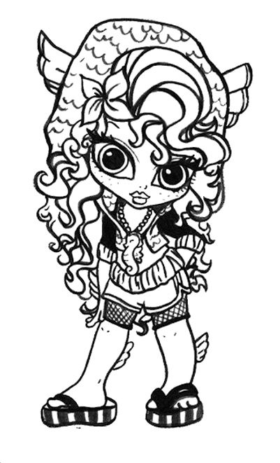 401x661 Monster High Lagoona Blue Coloring Pages