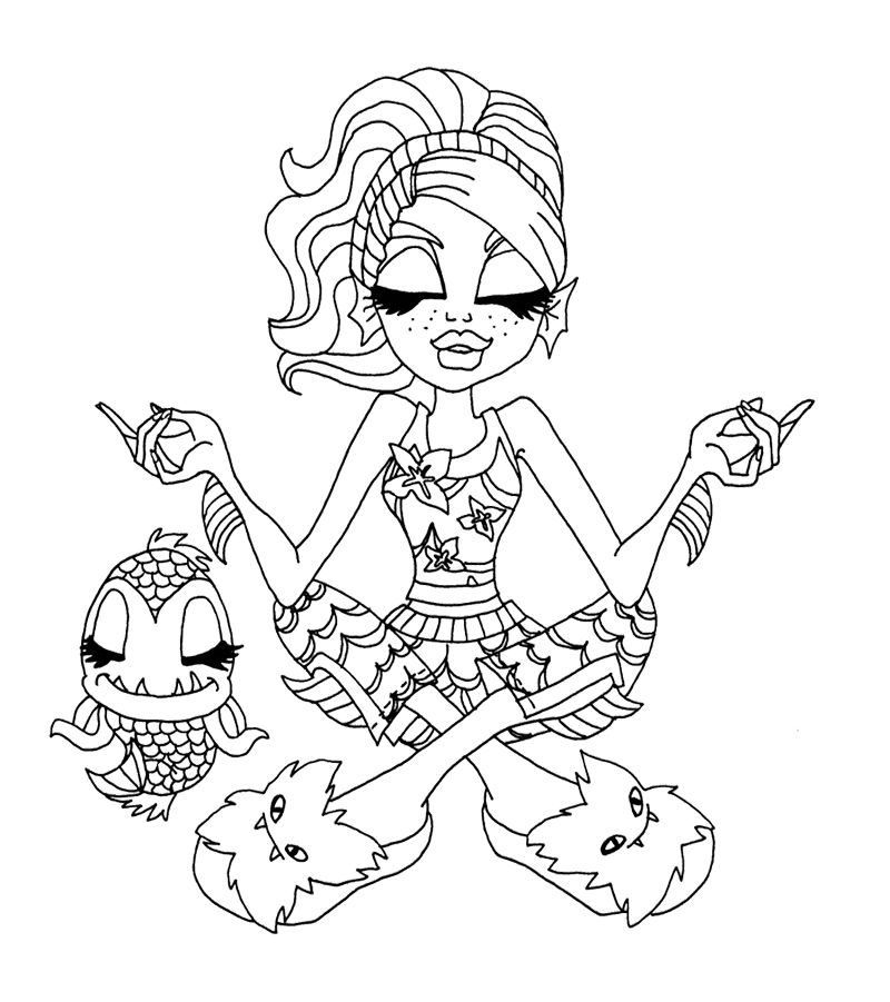 800x901 Lagoona Blue And Fish Relax Coloring Page Printables