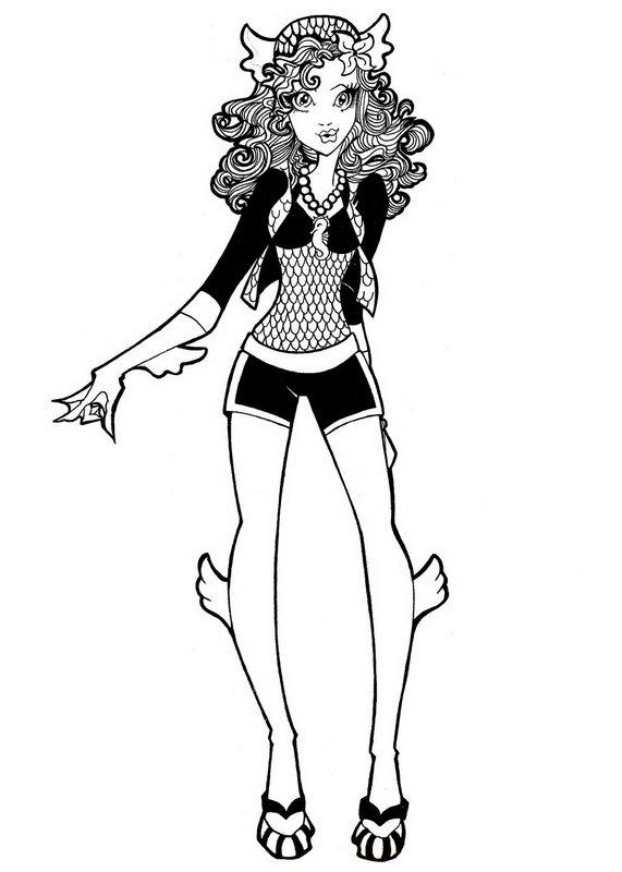 571x800 Lagoona Blue Monster High Coloring Page