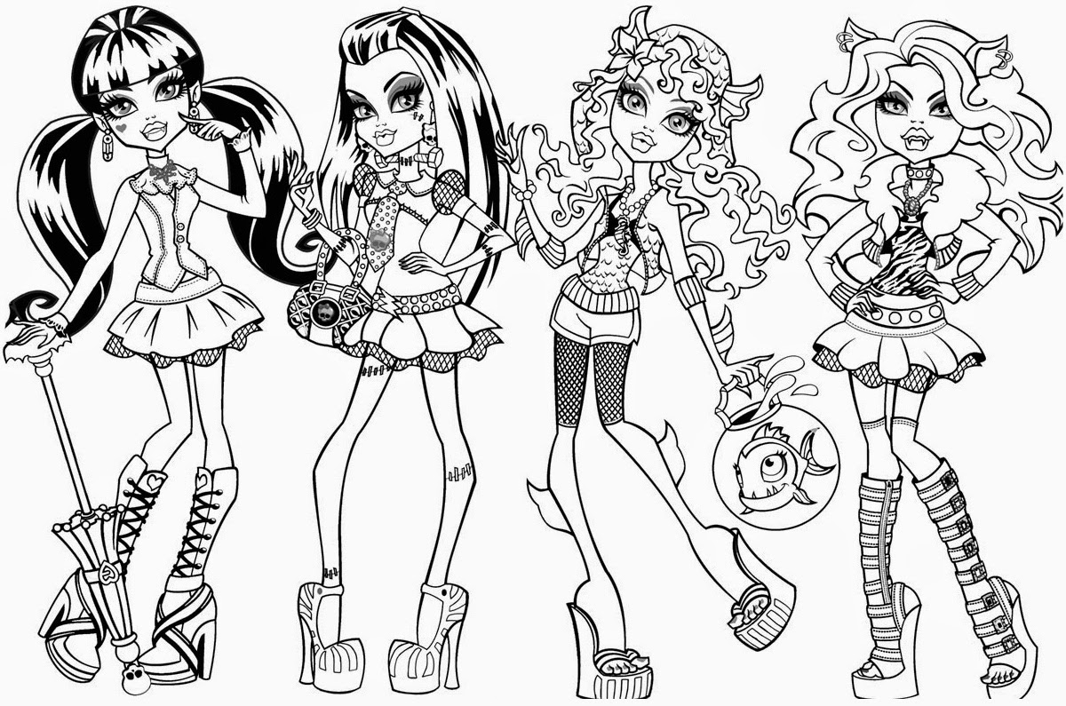 1200x795 Monster High Coloring Pages For Girls Printable Free Ribsvigyapan