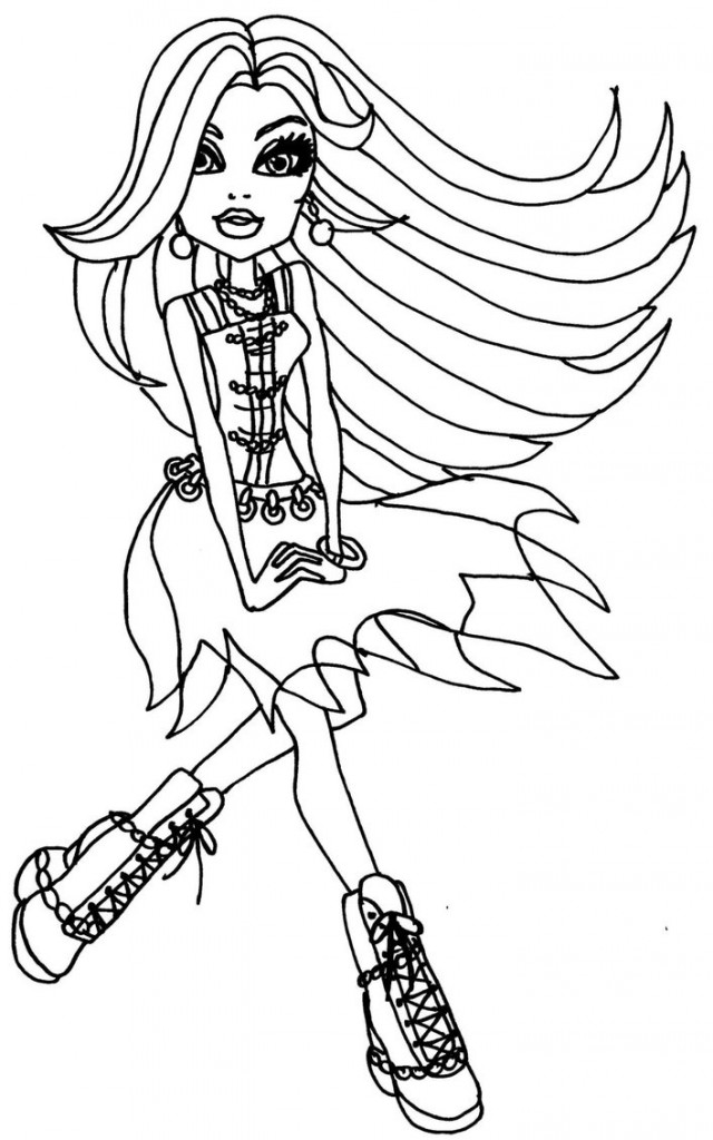 640x1024 Free Printable Monster High Coloring Pages For Kids