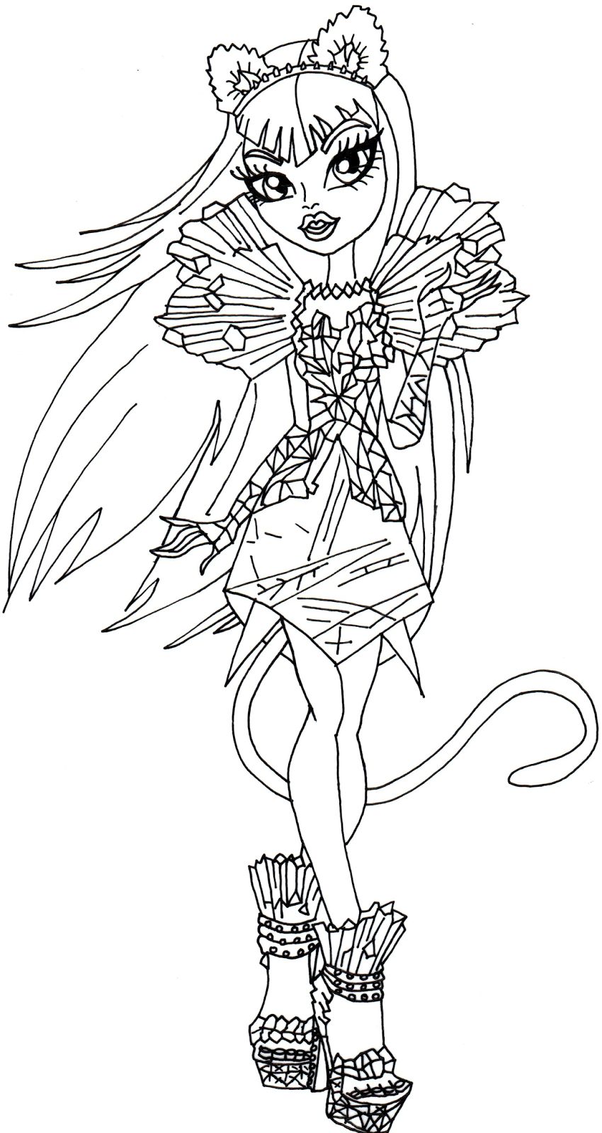850x1600 Monster High Coloring Pages Pdf