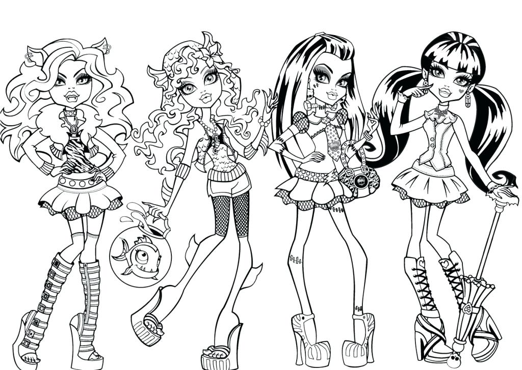 1024x727 Coloring Page Monster High Monster High Coloring Pages Monster