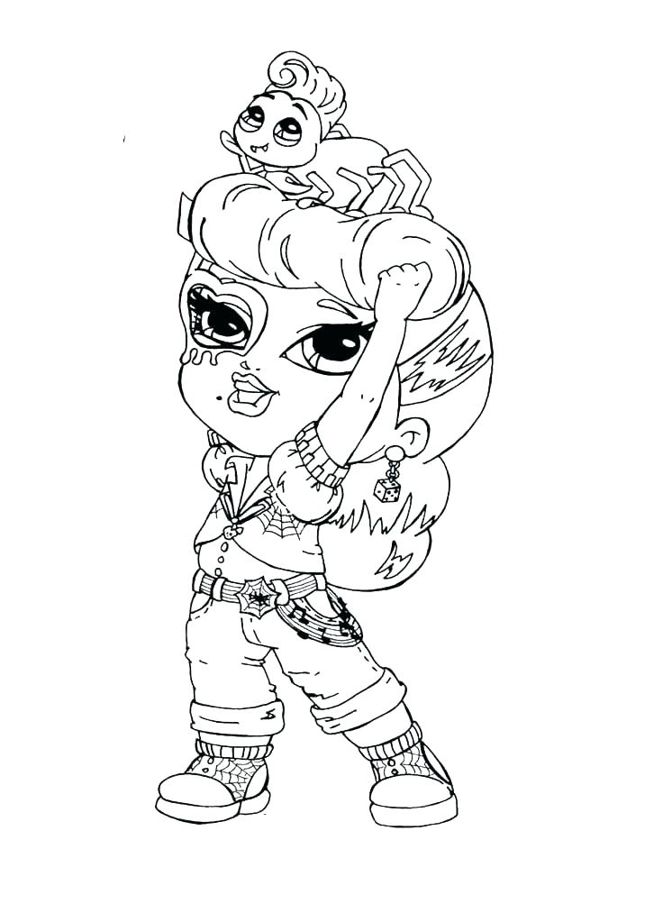 736x1023 Elegant Monster High Coloring Pages Baby New Free Printable Abbey