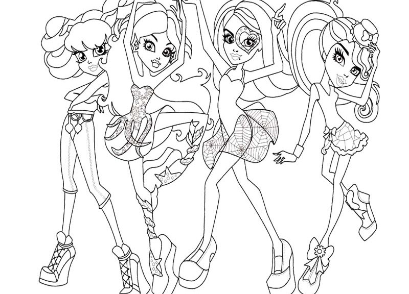 800x576 Monster High Coloring Pages 360coloringpages