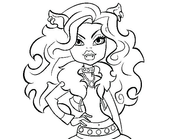600x470 Monster High Coloring Pages Clawdeen Wolf Monster High Wolf