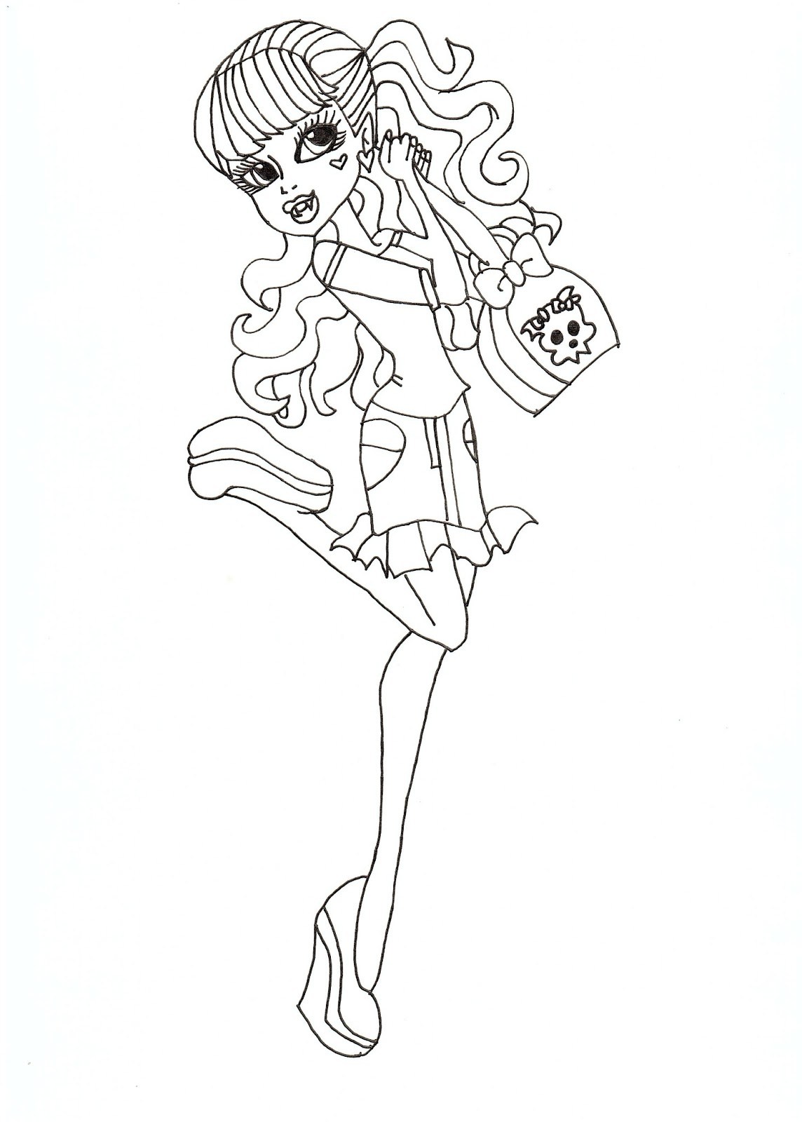 1144x1600 Stunning Printable Monster High Coloring Pages Scaris Draculaura