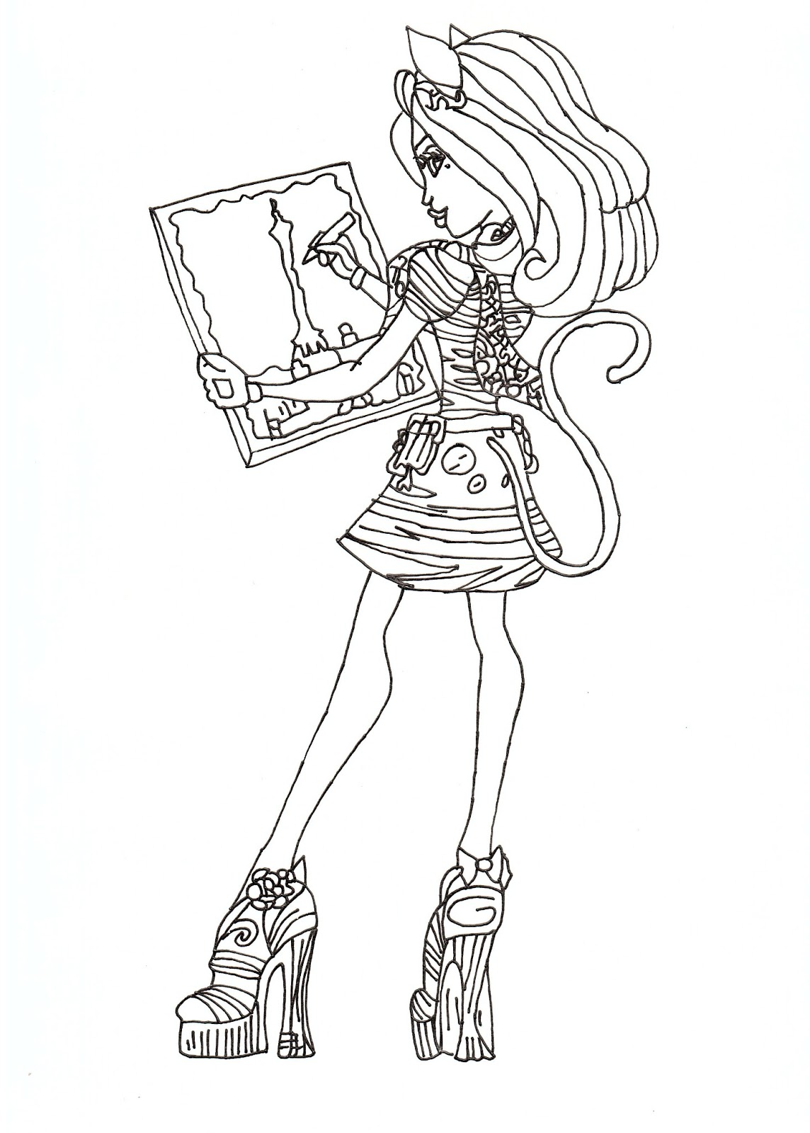 1144x1600 Free Printable Monster High Coloring Pages February 2013