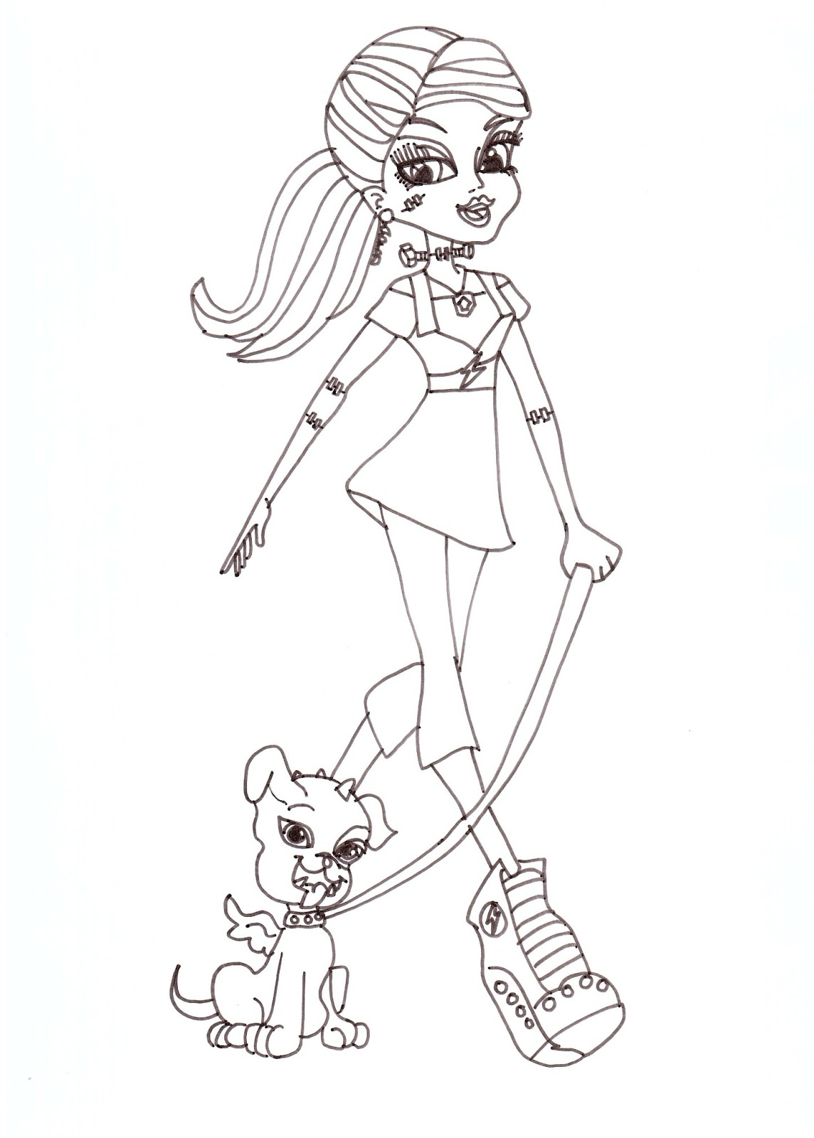 1144x1600 Trend Monster High Coloring Pages To Print